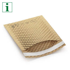 Kraft paper bubble bags with adhesive strip