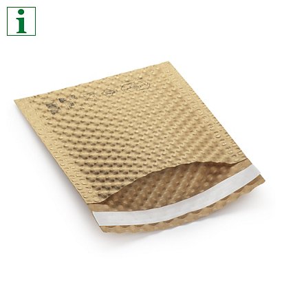 Kraft paper bubble bags with adhesive strip - 1