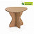 KRAFTDESIGN Table basse style scandinave diam.65 x H.51 cm en carton alvéolaire - Kraft naturel - 1