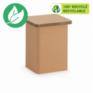 KRAFTDESIGN Tabouret bas H. 41 cm en carton alvéolaire - Kraft naturel KRAFTDESIGN Tabouret bas H. 41 cm en carton alvéolaire - Kraft naturel