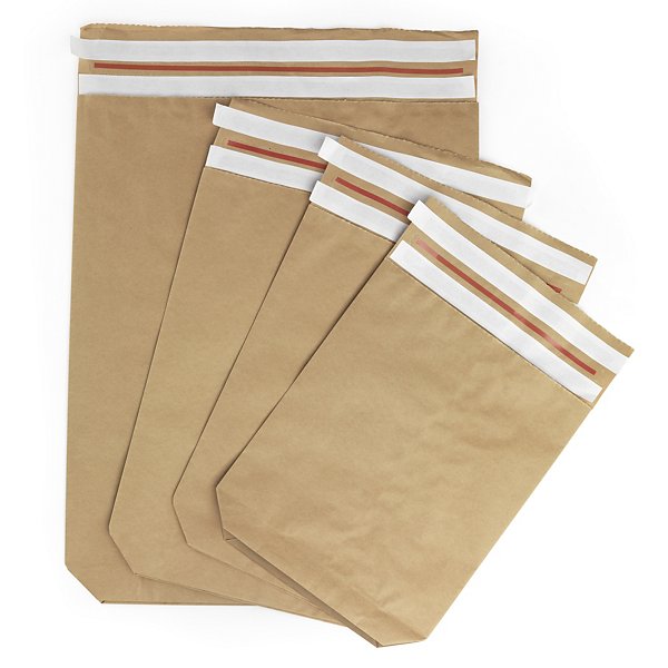 Kraftpapieren envelop met retoursluiting 34x42 cm - 4