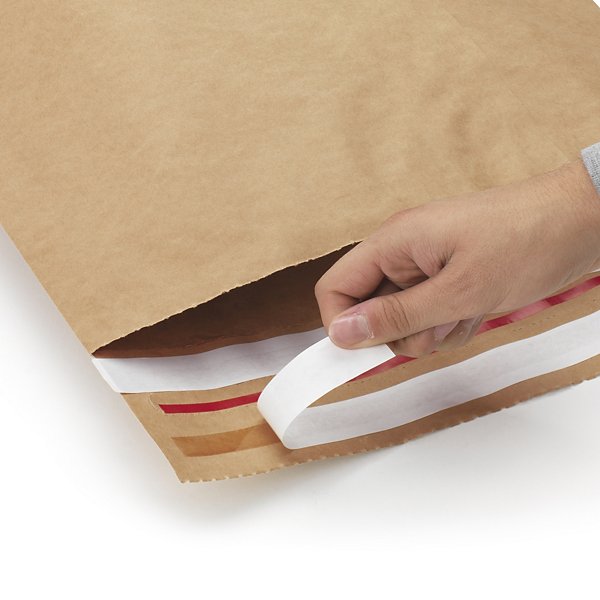 Kraftpapieren envelop met retoursluiting 34x42 cm - 2