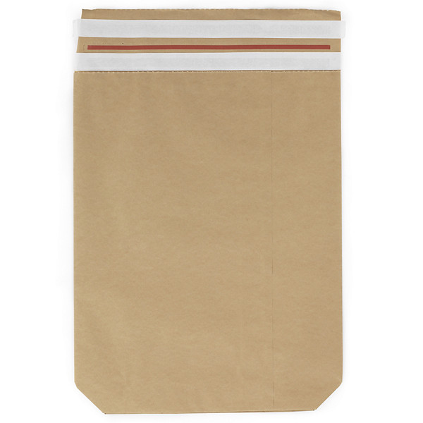 Kraftpapieren envelop met retoursluiting 34x42 cm - 1