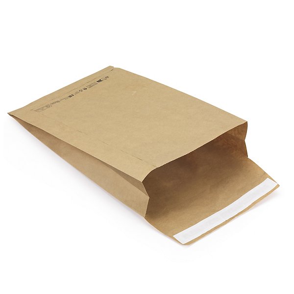 Kraftpapieren verzendzak met zijvouwen 45 x 42 cm - 5