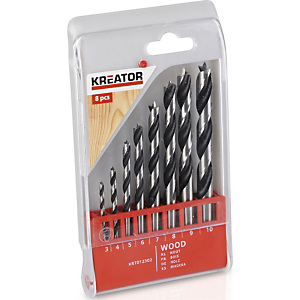 KREATOR KRT012302 Brocas para madera set de 8 piezas KREATOR KRT012302 Brocas para madera set de 8 piezas