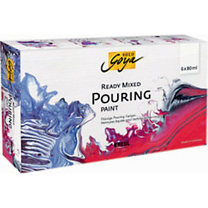 KREUL SOLO GOYA Set de lissage Pouring 'Ready Mixed', 6x80ml