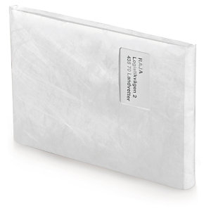 Kuvertpåse med bälg och öppning på kortsida - Tyvek®