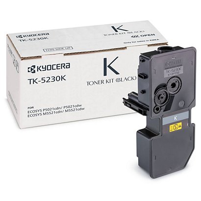 KYOCERA TK-5230K Toner Negro, Cartucho de impresora Premium original 1T02R9ONL0-0T2R90NL para ECOSYS M5521cdn, M5521cdw, M5521cdw/KL3, P5021cdn, P5021cdn/KL3, P5021cdw