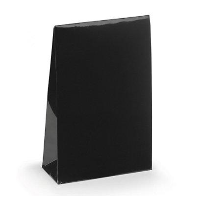 Lackpapier-Beutel mit Haftklebeverschluss schwarz 140 x 55 x 230 mm - 1