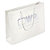 Lackpapiertasche glänzend  - weiß -  12x41x10 cm - 1-farbiger Druck: vorne / hinten - 1