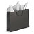 Lackpapiertasche matt  - schwarz -  54x45x14 cm - 1-farbiger Druck: vorne / hinten - 1