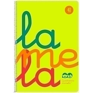 Lamela Cuaderno, tapa de polipropileno, Folio, 80 hojas, cuadrovía, 4 mm Amarillo