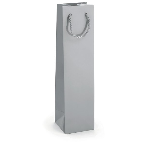 Laminated bottle gift bags, white, 100x100x400mm, pack of 25 - 5