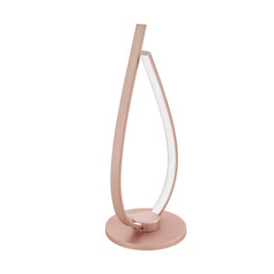 Lampada da tavolo LED Palozza, Oro Rosa/Bianco