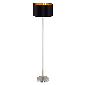 Lampada da terra "Maserlo", Nero/Nickel Lampada da terra "Maserlo", Nero/Nickel