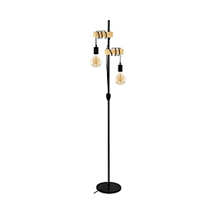 Lampada da terra Townshend, struttura Nero e Legno