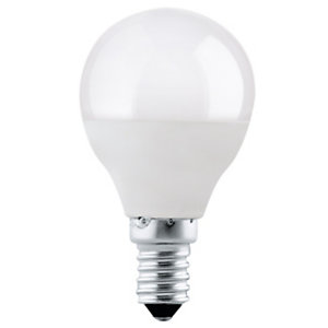 Lampadina LED a bulbo P45, Attacco E14, Potenza 4,9 W, Luce Bianca Calda