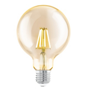 Lampadina LED a filamento G95, Attacco E27, Potenza 4 W, Luce Bianca Calda Lampadina LED a filamento G95, Attacco E27, Potenza 4 W, Luce Bianca Calda