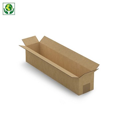 Lange doos van enkelgolfkarton met grote opening Raja 50 x 10 x 10 cm - 1