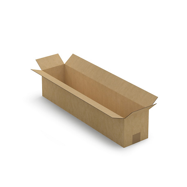 Lange doos van enkelgolfkarton met grote opening RAJA 70 x 15 x 15 cm - 1