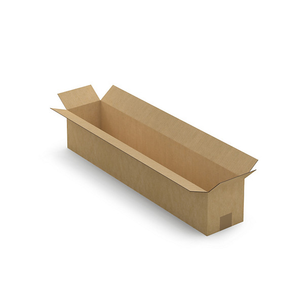 Lange doos van enkelgolfkarton met grote opening RAJA 80 x 15 x 15 cm - 1