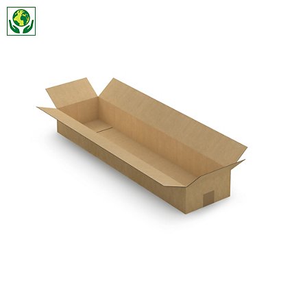 Lange doos van enkelgolfkarton met grote opening Raja 80 x 20 x 10 cm - 1