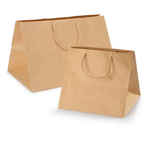 Large brown Kraft paper carrier bags