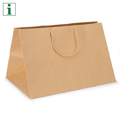 Large brown kraft paper gift bags, 480x320x320, pack of 10 - 1
