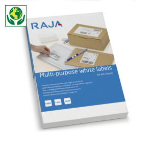 Laseretiketter RAJA - tillverkade av 140 g/m2 papper