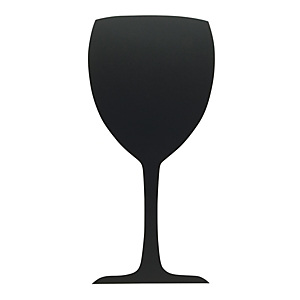 Lavagna da parete Silhouette Bicchiere con 1 marcatore a gesso e adesivi a strappo inclusi, Nero Lavagna da parete Silhouette Bicchiere con 1 marcatore a gesso e adesivi a strappo inclusi, Nero