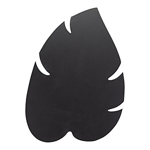 Lavagna da parete Silhouette Foglia con 1 marcatore a gesso e adesivi a strappo inclusi, Nero Lavagna da parete Silhouette Foglia con 1 marcatore a gesso e adesivi a strappo inclusi, Nero