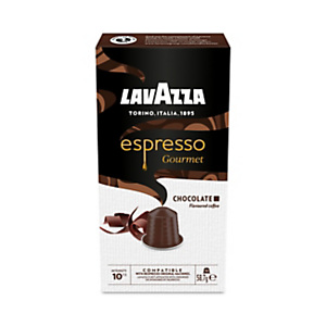 LAVAZZA Capsule per caffè Espresso Gourmet Chocolate, Capsula in alluminio Zero CO2 Impact, Compatibile Nespresso®* (confezione 10 capsule) LAVAZZA Capsule per caffè Espresso Gourmet Chocolate, Capsula in alluminio Zero CO2 Impact, Compatibile Nespresso®* (confezione 10 capsule)