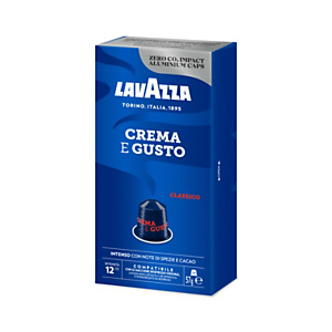 LAVAZZA Crema & Gusto Capsule per caffè, 10 dosi, Capsula in alluminio Zero CO2 Impact, Compatibile Nespresso®* LAVAZZA Crema & Gusto Capsule per caffè, 10 dosi, Capsula in alluminio Zero CO2 Impact, Compatibile Nespresso®*