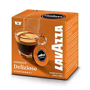 Lavazza A Modo Mio Delizioso, Capsule per caffè, Espresso, Tostatura media, 16 dosi, 120 g (confezione 16 pezzi) Lavazza A Modo Mio Delizioso, Capsule per caffè, Espresso, Tostatura media, 16 dosi, 120 g (confezione 16 pezzi)