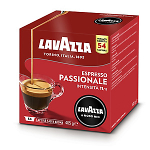 Lavazza A Modo Mio Passionale, Capsule per caffè Espresso, Tostatura scura, 54 dosi, 405 g (confezione 54 capsule) Lavazza A Modo Mio Passionale, Capsule per caffè Espresso, Tostatura scura, 54 dosi, 405 g (confezione 54 capsule)