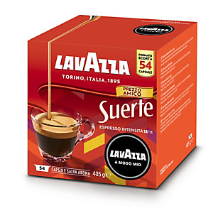 Lavazza A Modo Mio, Suerte, Capsule per caffè Espresso, Tostatura scura, 54 dosi, 405 g (confezione 54 capsule)