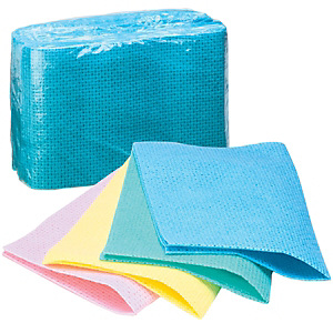 Lavettes non tissées jaune lot de 25