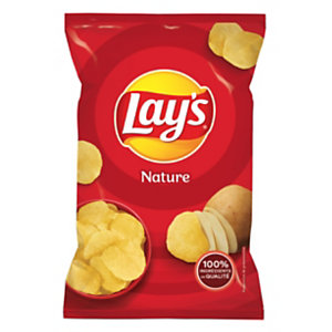 Lay's Paquet de Chips nature - Lot de 20 sachets de 45 g