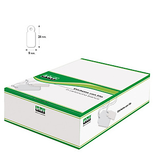LEBEZ Etichette con filo A384 - 9 x 24 mm - bianco - Lebez - conf. 1000 pezzi LEBEZ Etichette con filo A384 - 9 x 24 mm - bianco - Lebez - conf. 1000 pezzi