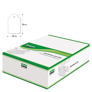 LEBEZ Etichette con filo A390 - 22x35 mm - bianco - Lebez - conf. 500 pezzi LEBEZ Etichette con filo A390 - 22x35 mm - bianco - Lebez - conf. 500 pezzi
