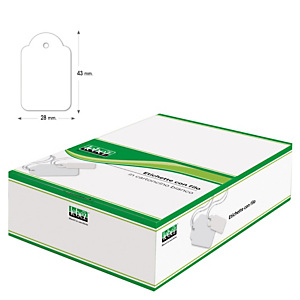 LEBEZ Etichette con filo A391 - 28x43 mm - bianco - conf. 500 pezzi LEBEZ Etichette con filo A391 - 28x43 mm - bianco - conf. 500 pezzi