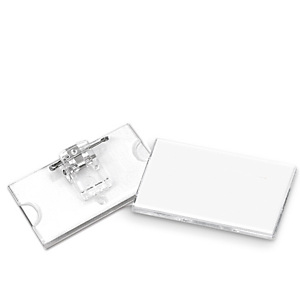 LEBEZ Portabadge con clip e spilla - 6,5x3 cm - Lebez LEBEZ Portabadge con clip e spilla - 6,5x3 cm - Lebez
