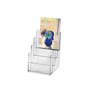 LEBEZ Portadepliant - plastica trasparente - 16,5x24x14 cm