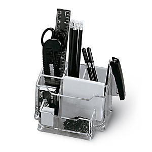 LEBEZ Portatutto da banco - plexiglass - 19x12x10 cm - accessori inclusi - trasparente - Lebez LEBEZ Portatutto da banco - plexiglass - 19x12x10 cm - accessori inclusi - trasparente - Lebez