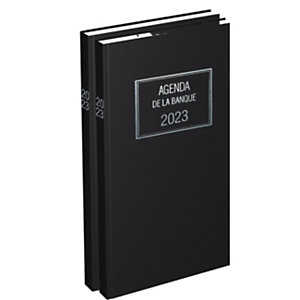 Lecas Agenda de Banque long - 15 x 34 cm - 2 volumes - 2023