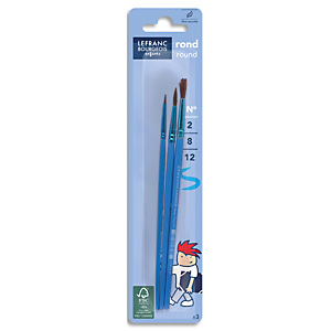 LEFRANC & BOURGEOIS LEFRANC BOURGEOIS Blister de 3 pinceaux Poil de Poney n° 2 + n°8 + n°12 LEFRANC & BOURGEOIS LEFRANC BOURGEOIS Blister de 3 pinceaux Poil de Poney n° 2 + n°8 + n°12
