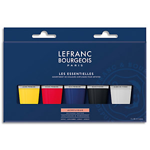 LEFRANC & BOURGEOIS LEFRANC BOURGEOIS Coffret de 5 tubes de peinture acrylique 80 ml.