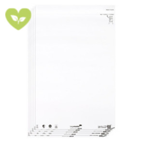 LEGAMASTER Blocco di ricambio per lavagne portablocco Sketch Eco, 20 fogli neutri, 65 x 98 cm, Bianco (confezione 5 pezzi) LEGAMASTER Blocco di ricambio per lavagne portablocco Sketch Eco, 20 fogli neutri, 65 x 98 cm, Bianco (confezione 5 pezzi)
