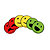Legamaster EMOTICONES magnétiques 5 cm  Coloris rouge, jaune, vert - lot de 6 - 1