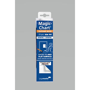 Legamaster Feuilles d'écriture électrostatiques Magic-Chart 60 x 80 cm - 25 feuilles quadrillées et 